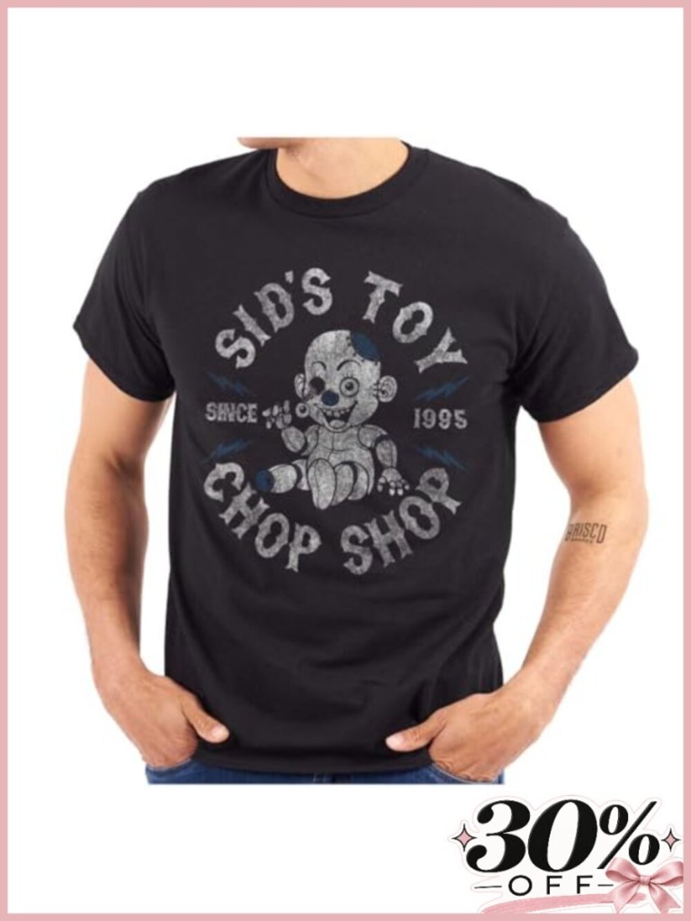 Creepy Doll Horror Graphic T-Shirt Unisex 100% Cotton Crew Neck